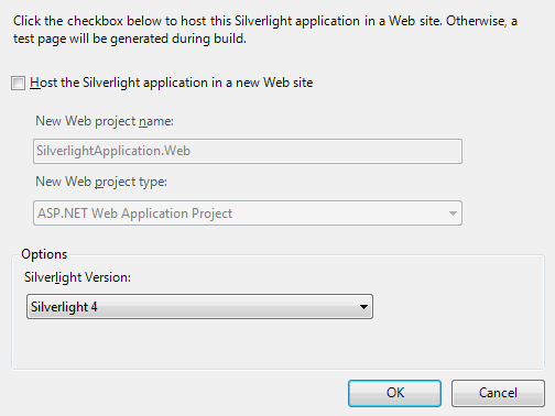 New Silverlight Application