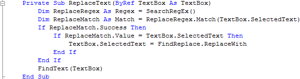 ReplaceText Function
