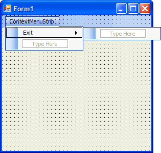 Form with ContextMenu with Exit