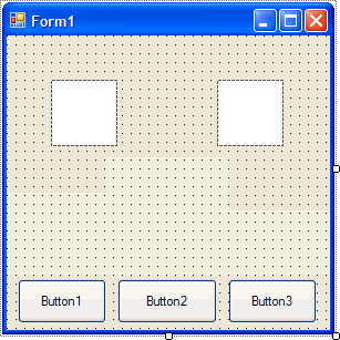 Form1 with PictureBoxes and Three Buttons