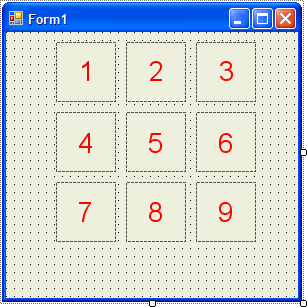 Form1 with Nine PictureBoxes
