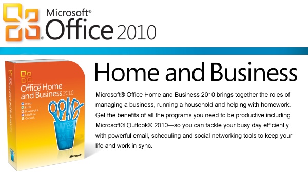 office 2010 home and business programs