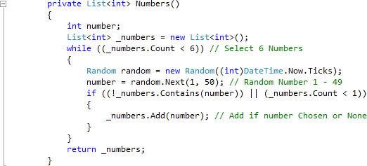 MainPage Numbers Method