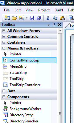 ContextMenuStrip Component