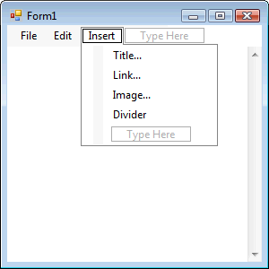 mnuWebEditor with Insert Menu