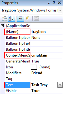 NotifyIcon Properties